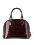 Alma BB, &pound;1,100, Handbags, Burgundy, Patent Leather, Back view